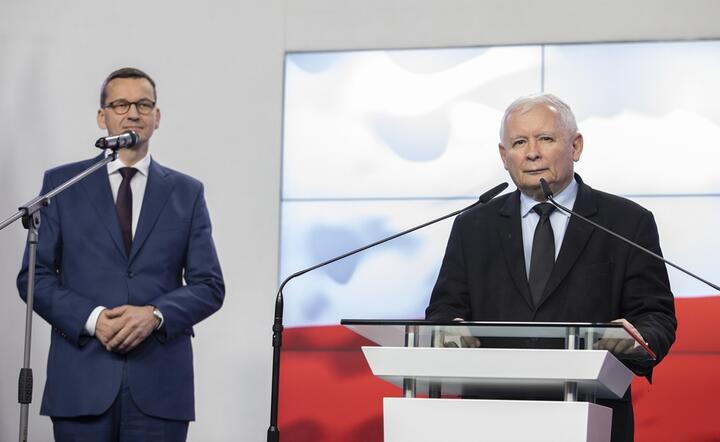 Premier Mateusz Morawiecki i prezes PiS Jarosław Kaczyński / autor: Fratria