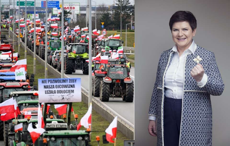 Europosłanka Beata Szydło o protestach rolników / autor: PAP, Fratria