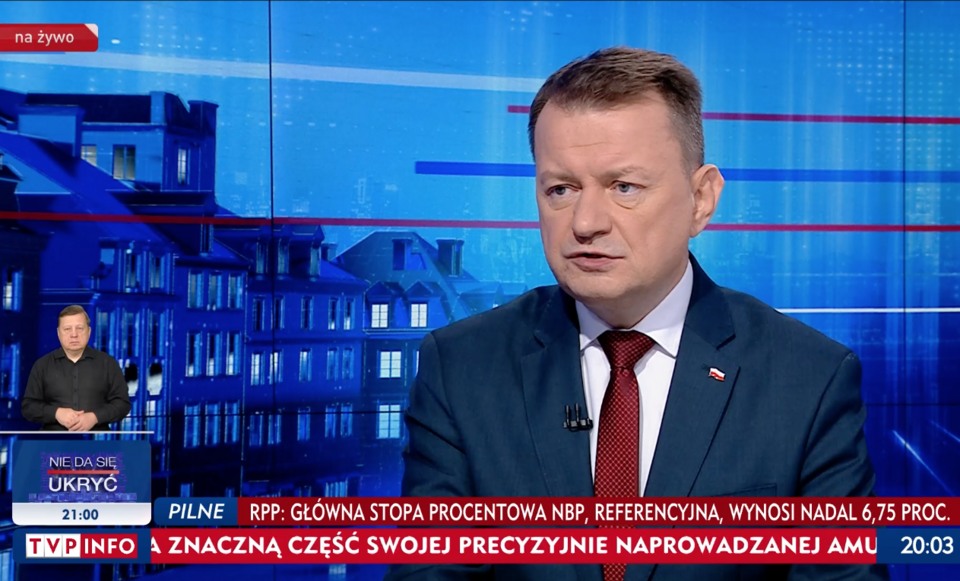 Wicepremier Mariusz Błaszczak / autor: TVP INFO