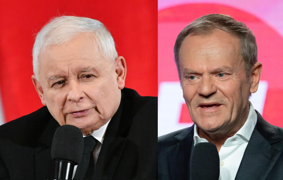Jarosław Kaczyński, Donald Tusk / autor: Fratria/ PAP/Adam Warżawa
