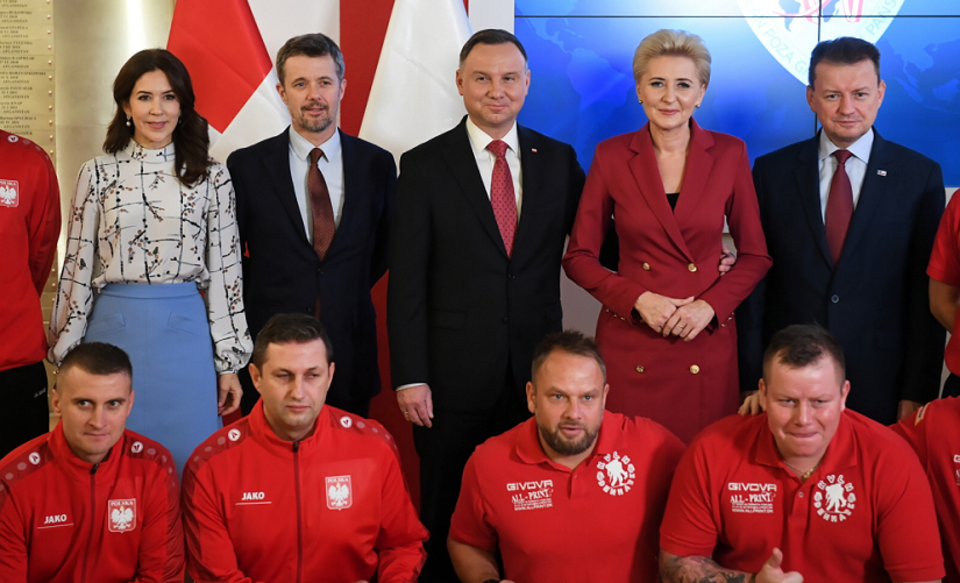 Polska para prezydencka i duńska para książęca podczas spotkania z weteranami misji zagranicznych / autor: PAP/Radek Pietruszka