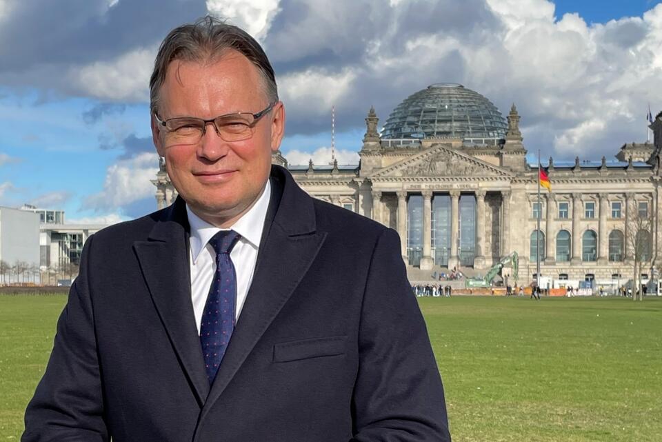 Arkadiusz Mularczyk w Berlinie  / autor: Twitter/Dariusz Pawłoś