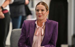 Pierwsza dama Marta Nawrocka na spotkaniu z Klubem Przedsiębiorczych Mam w Kielcach / autor: PAP/Piotr Polak