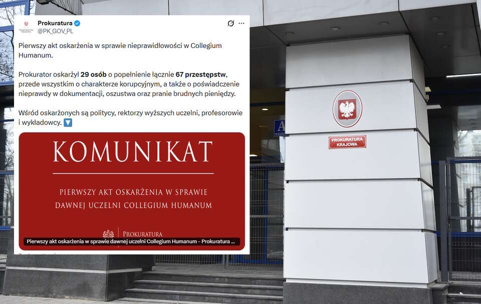 Indictment in the Collegium Humanum case. 29 people, including Sutryk