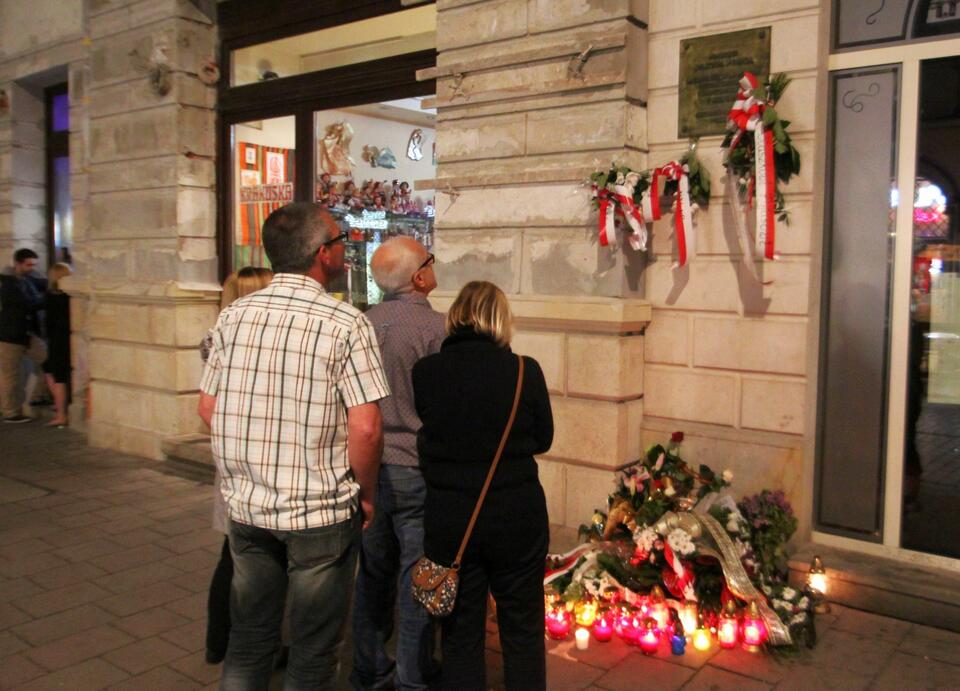 Miejsce zamordowania pzez SB studenta Stanislawa Pyjasa, Krakow, maj 2013 roku / autor: wPolityce.pl
