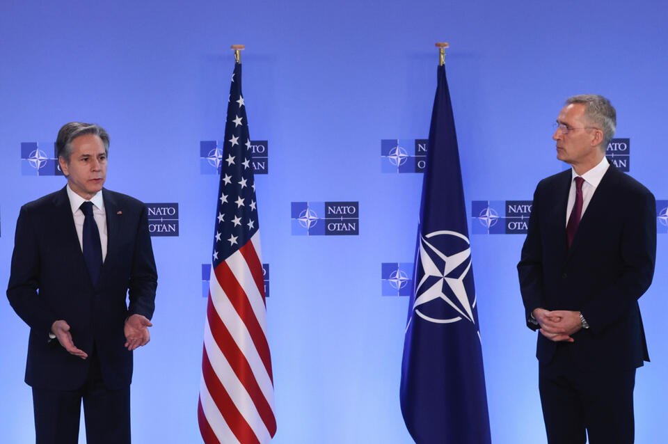 Antony Blinken i Jens Stoltenberg  / autor: EPA/PAP