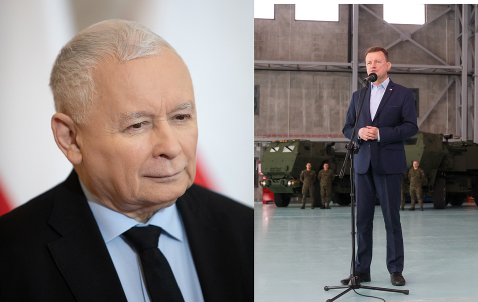 Prezes PiS Jarosław Kaczyński, szef MON Mariusz Błaszczak / autor: Fratria; PAP/Leszek Szymański