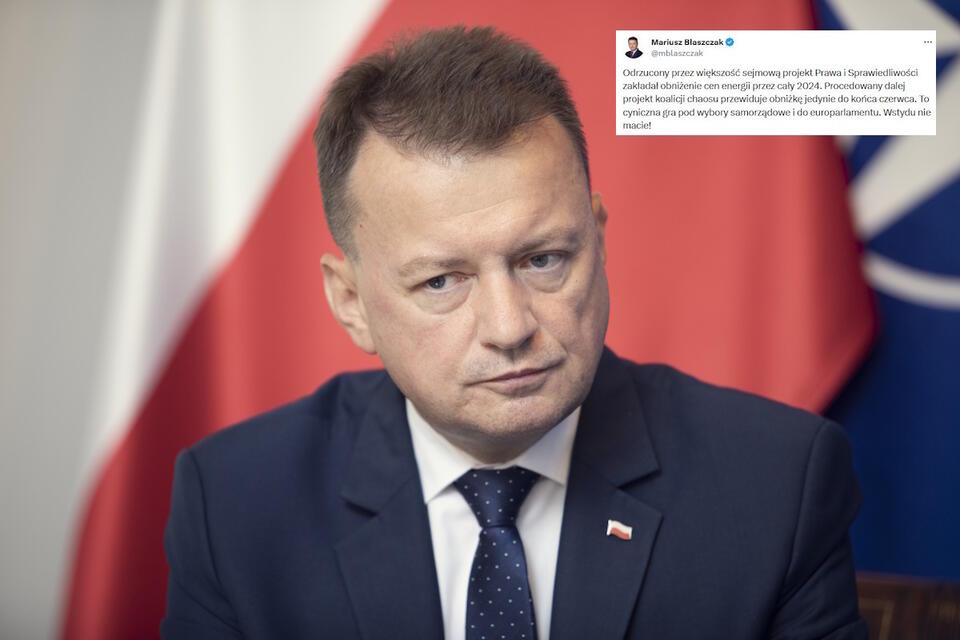 szef MON Mariusz Błaszczak / autor: Fratria/twitter.com/mblaszczak