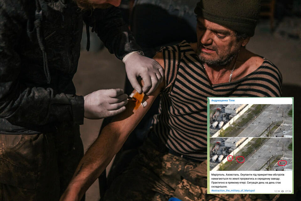 Zdjęcie ilustracyjne - ukraiński ranny żołnierz z Azowstalu. / autor: PAP/EPA/Telegram