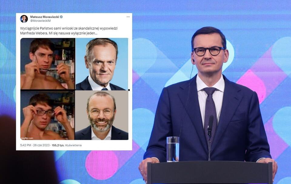 Na zdj. premier Mateusz Morawiecki podczas konferencji prasowej po spotkaniu szefów rządów państw V4 w Bratysławie / autor: PAP/Albert Zawada; Twitter/Mateusz Morawiecki