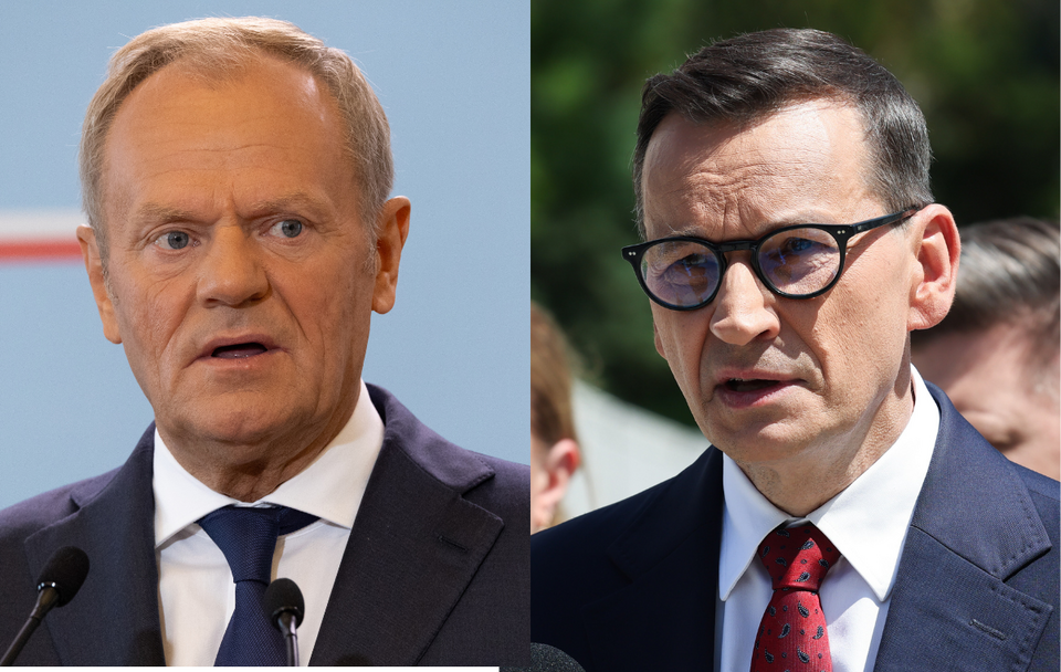 Donald Tusk i Mateusz Morawiecki / autor: Fratria/PAP/Albert Zawada