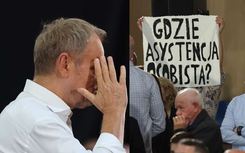 Premier Donald Tusk/Transparent, który zirytował szefa rządu / autor: PAP/Marian Zubrzycki