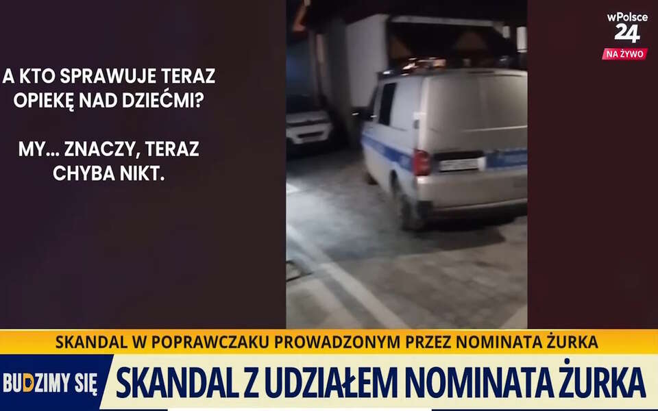 Na zdjęciu dialog z interwencji policji ws. libacji alkoholowej opiekunów ośrodka wychowawczego z Pszczyny / autor: Telewizja wPolsce24