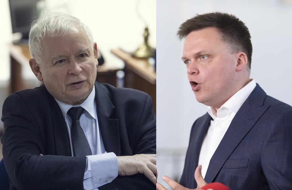 Jarosław Kaczyński, Szymon Hołownia  / autor: Fratria 