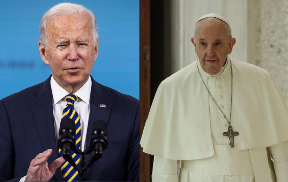 Joe Biden/Papież Franciszek / autor: PAP/EPA/JIM LO SCALZO/PAP/EPA/Giuseppe Lami