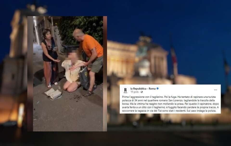 Polska turystka napadnięta w Rzymie! Opublikowano nagranie