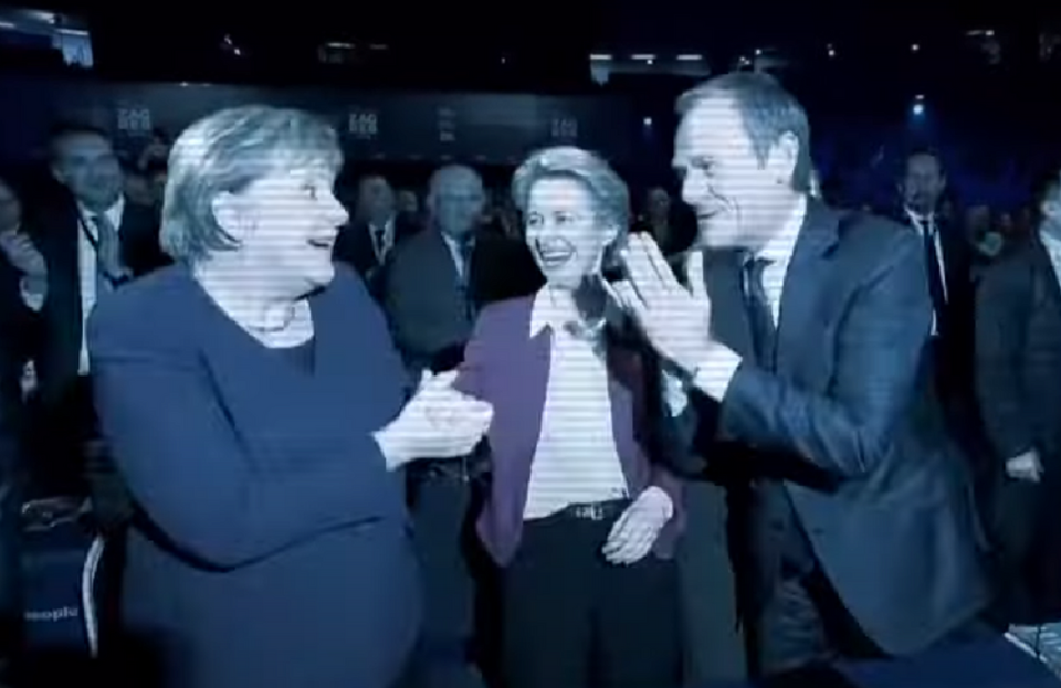 Angela Merkel, Ursula von der Leyen, Donald Tusk  / autor: screenshot YouTube TVP Info