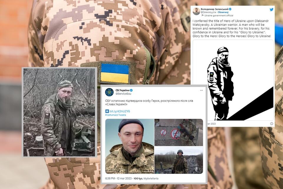 Ołeksandr Macijewski - ukraiński żołnierz rozstrzelany przez Rosjan / autor: Fratria/Twitter