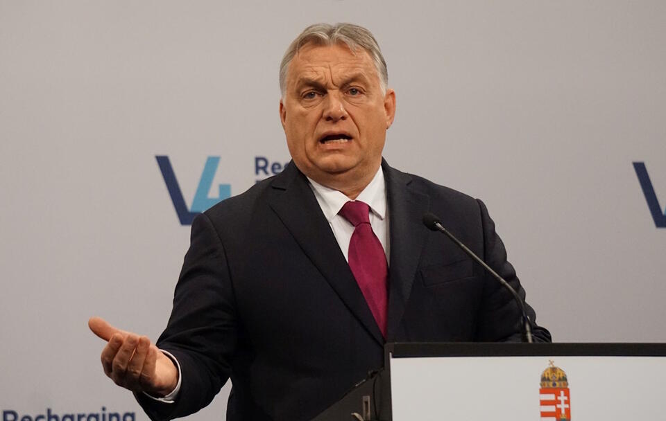 Premier Wegier Viktor Orban w Budapeszcie na spotkaniu krajów V4 / autor: Fratria