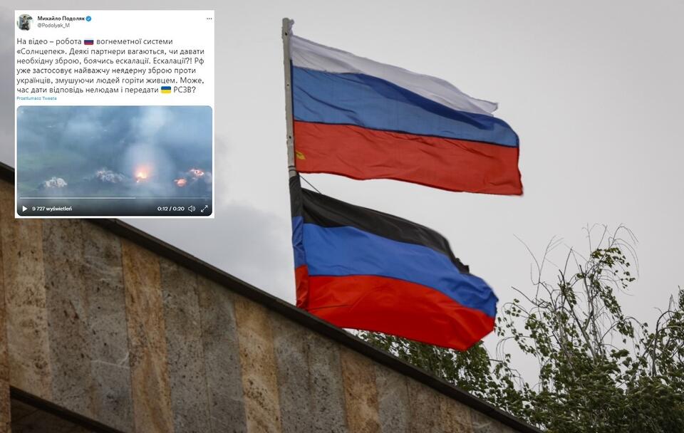 Tak postępują żołdacy Putina! / autor: PAP/EPA/ALESSANDRO GUERRA; Twitter/Михайло Подоляк (screenshot)