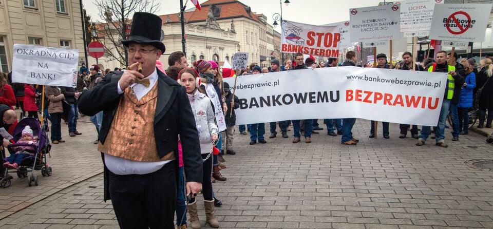 Protest przeciw bankowemu bezprawiu, Warszawa, 2015 rok. Fot. wPolityce.pl