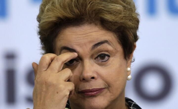 Usunięta przez Senat Brazylii ze stanowiska prezydenta kraju Dilma Rousseff, fot. PAP/EPA/Fernando Bizerra Jr.