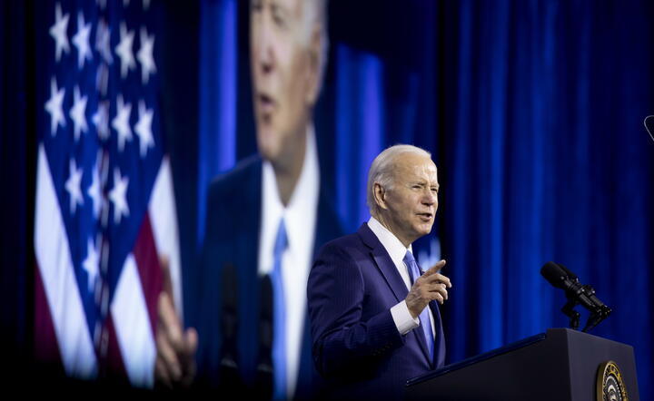 Prezydent USA Joe Biden / autor: PAP/EPA/MICHAEL REYNOLDS
