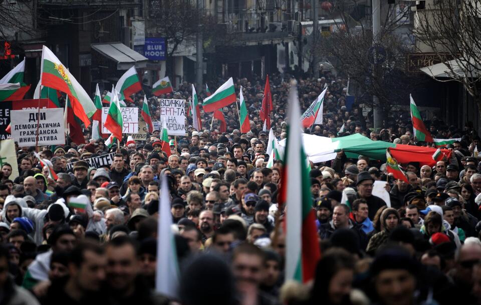 Protest w Sofii. PAP/EPA