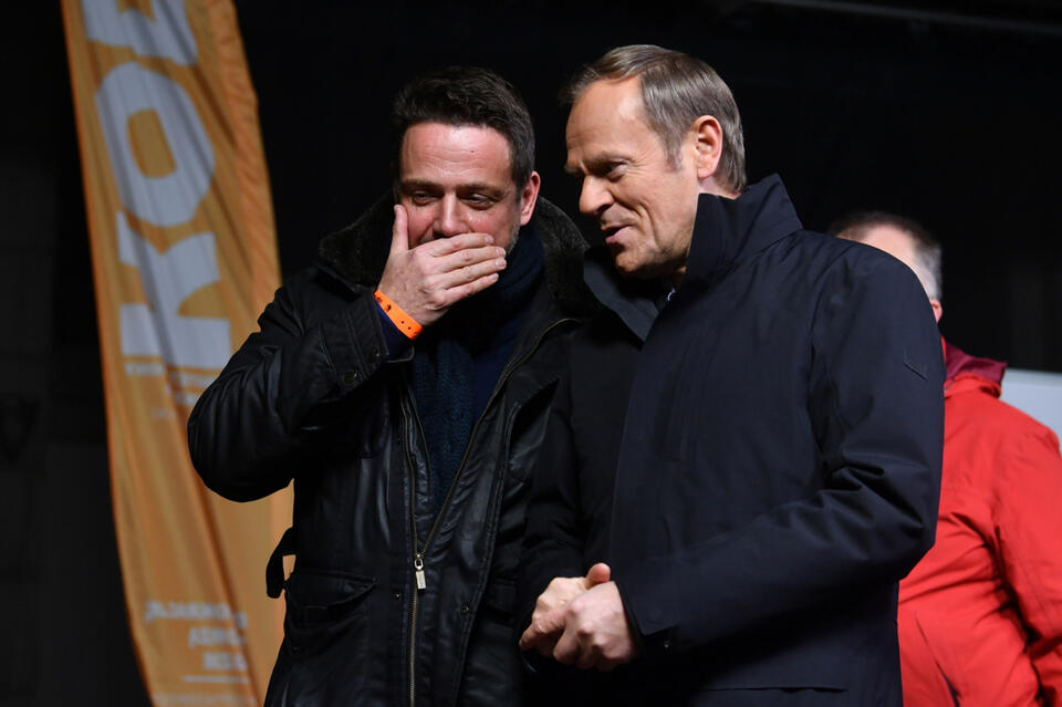Rafał Trzaskowski i Donald Tusk / autor: PAP/Radek Pietruszka