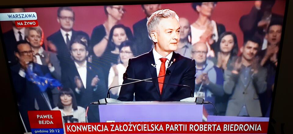 Konwencję Roberta Biedronia transmitowała TVP / autor: wPolityce.pl