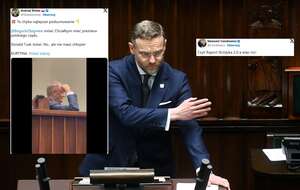 Donald Tusk nerwowo zachowywał się podczas przemówienia Zbigniewa Boguckiego. / autor: PAP/Piotr Nowak