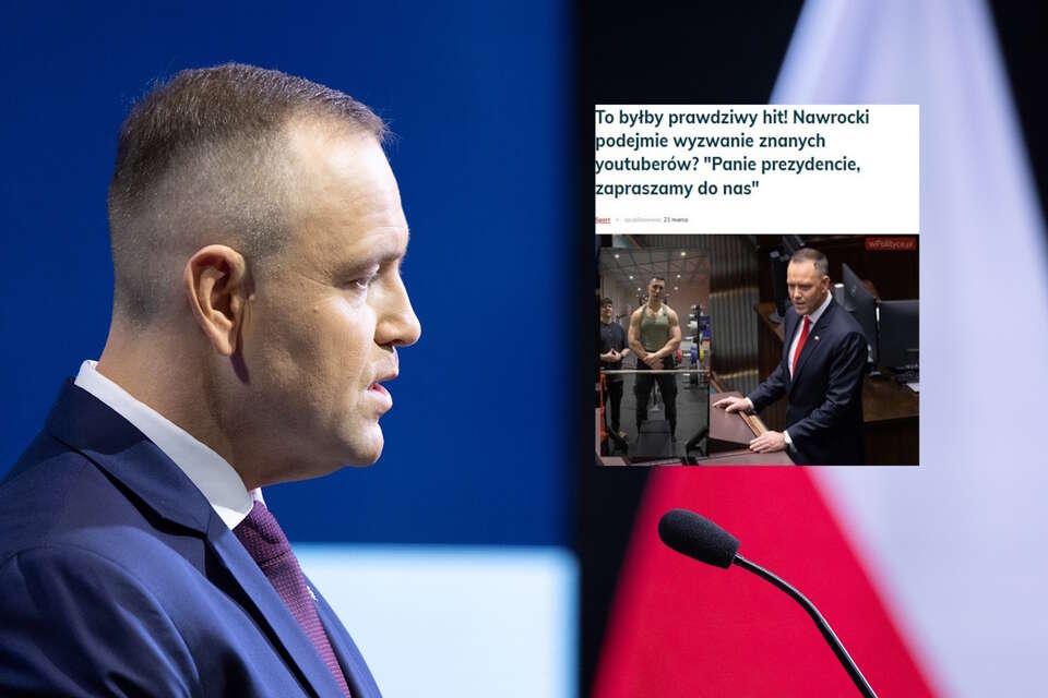 Na zdjęciu prezydent Karol Nawrocki oraz artykuł portalu wPolityce.pl (screen) / autor: Fratria/wPolityce.pl