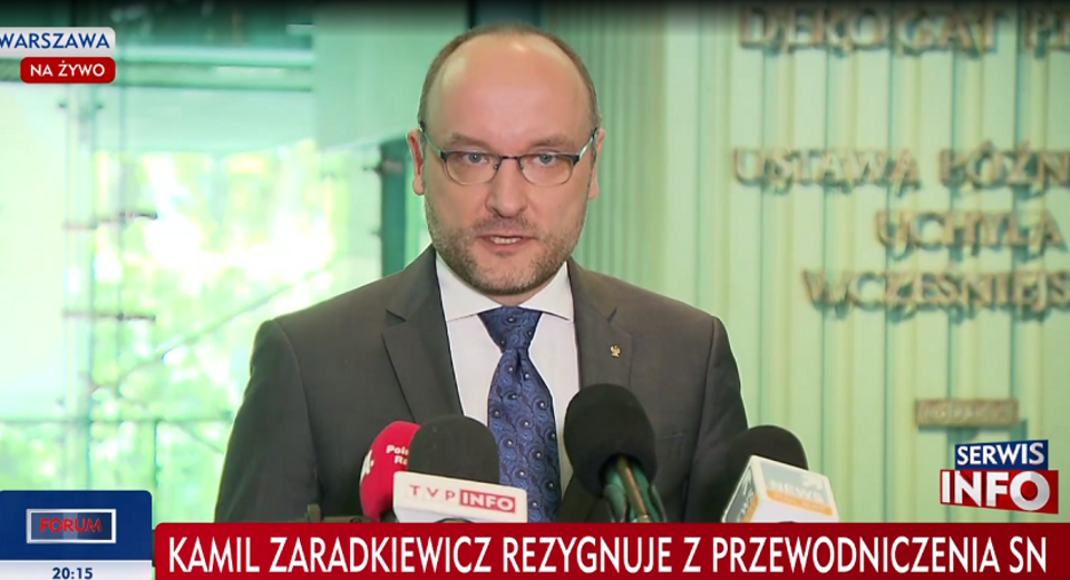 Sędzia Kamil Zaradkiewicz / autor: TVP Info