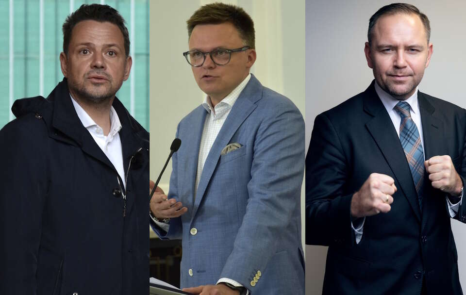 Rafał Trzaskowski, Szymon Hołownia, Karol Nawrocki / autor: Fratria