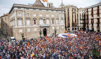W Katalonii marsz zwolenników jedności Hiszpanii