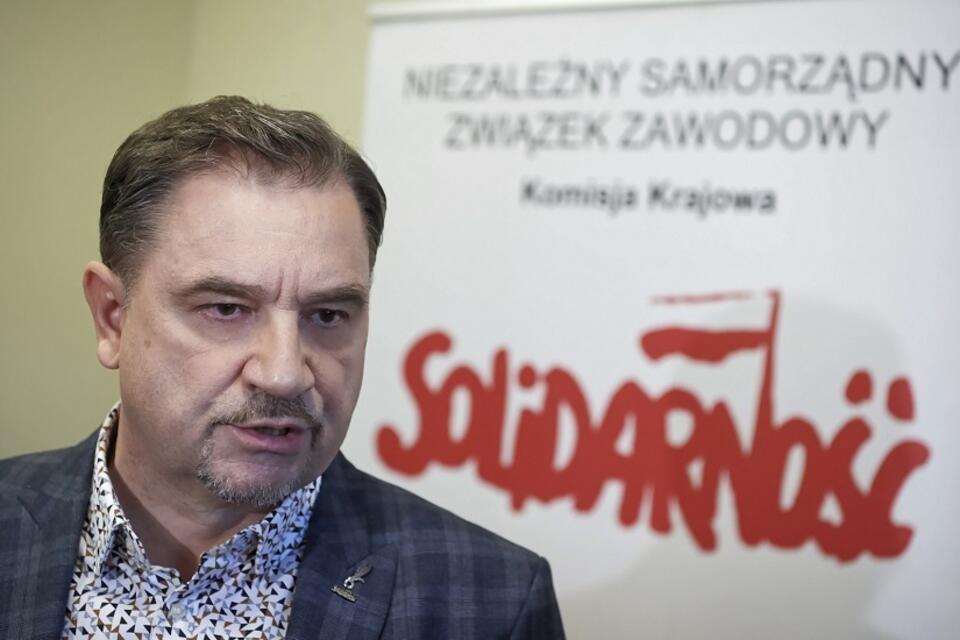 Przewodniczący Komisji Krajowej NSZZ 'Solidarność' Piotr Duda / autor: PAP/Adam Warżawa