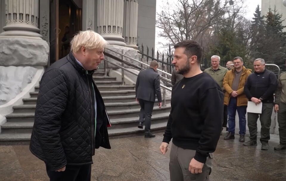 Spotkanie Zełenskiego z Borisem Johnsonem w Kijowie  / autor: Screen shot ze strony FB Wołodymyra Zełenskiego
