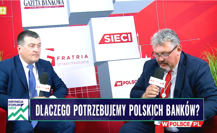 Leszek Skiba, prezes Banku Pekao i Maciej Wośko / autor: Fratria