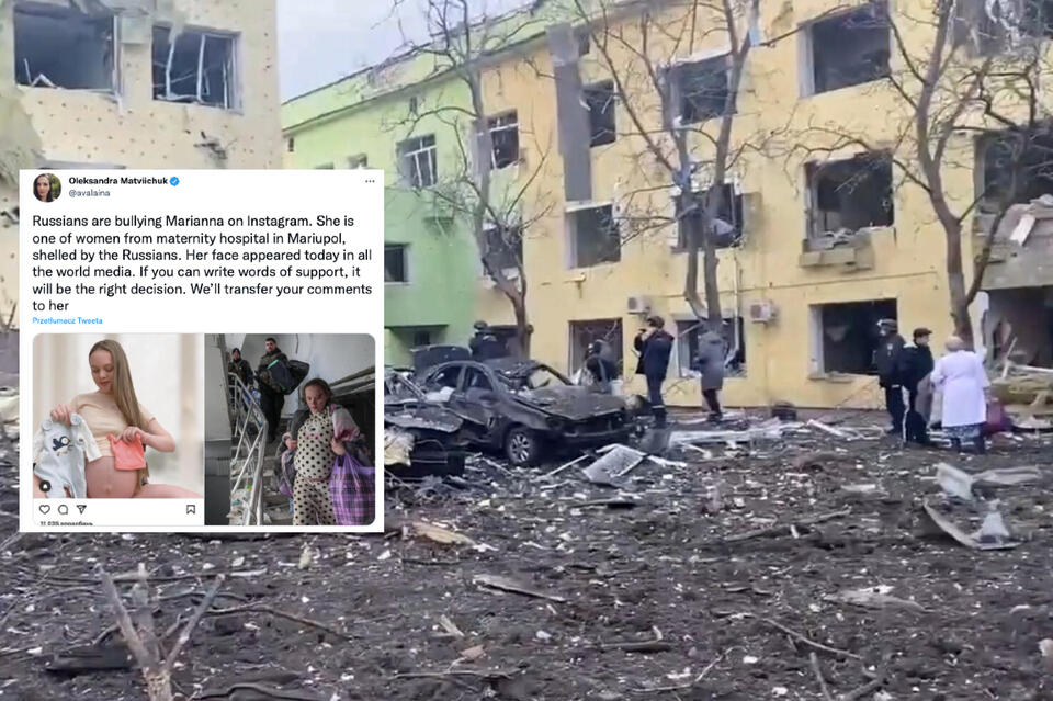 Zbombardowany szpital w Mariupolu / autor:  PAP/Siły Zbrojne Ukrainy/Twitter