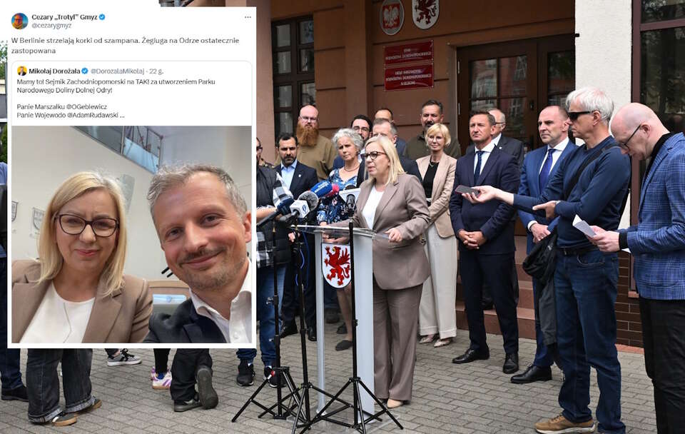 Minister klimatu i środowiska Paulina Hennig-Kloska i wiceminister Mikołaj Dorożała / autor: PAP/Marcin Bieleck