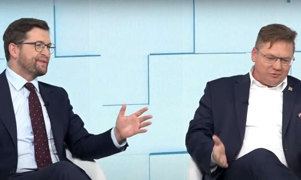 Andrzej Śliwka (PiS) i Sławomir Ćwik (Polska 2050) / autor: Telewizja wPolsce24
