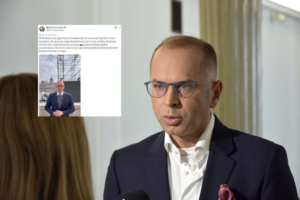 Na zdjęciu Michał Szczerba oraz jego wpis (screen z X) / autor: Fratria/X-Michał Szczerba (screen)