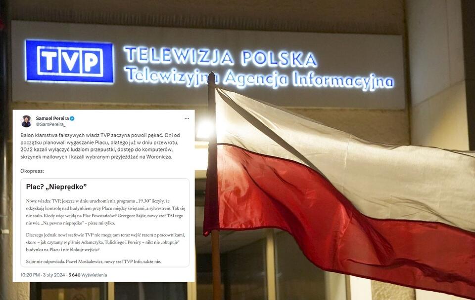 Siedziba TVP (TAI) przy Placu Powstańców w Warszawie / autor: Fratria; X/Samuel Pereira