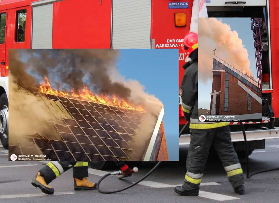 Płonie kościół w Lublinie! Ogień pojawił się na dachu. WIDEO