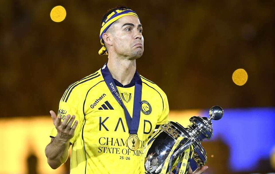 Ronaldo świętował mistrzostwo Arabii Saudyjskiej / autor: EPA/STRINGER Dostawca: PAP/EPA.
