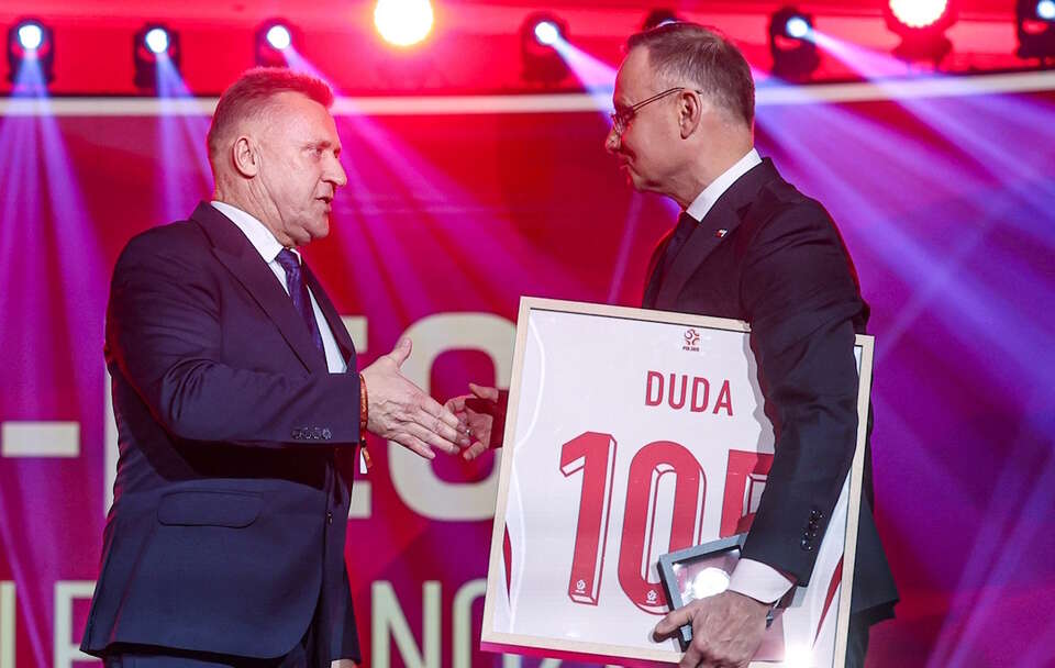 Prezydent Andrzej Duda i Cezary Kulesza / autor: X: @pzpn_pl