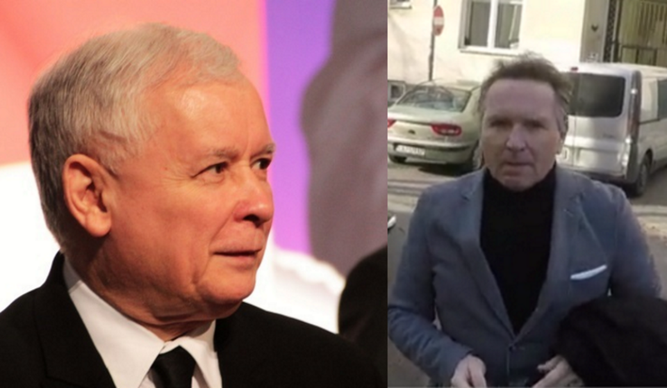 Jarosław Kaczyński, Gerald Birgfellner / autor: Fratria/screen Polsat News