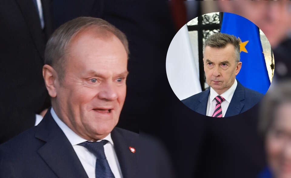 Donald Tusk, Dariusz Wieczorek / autor: PAP/EPA/OLIVIER HOSLET/PAP/Przemysław Piątkowski