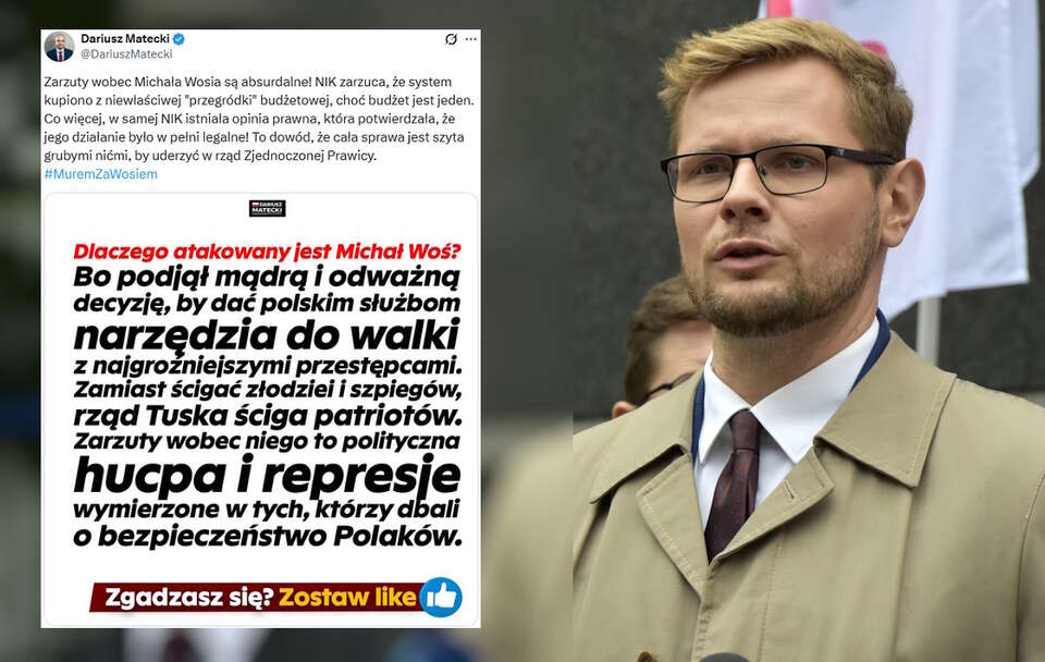 Michał Woś / autor: Fratria/X