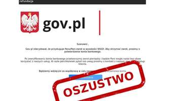 Oszustwo! Uwaga na mail z tytułem: Zwrot 950 zł od rządu